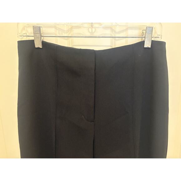 Express Cropped Wide Leg~ High Rise~ Chinos~ Trouser~ Black Size 6 Long - Picture 3 of 5